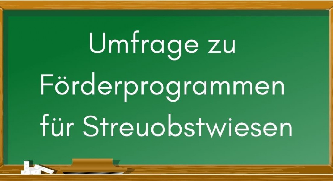 Umfrage zu Förderprogrammen für Streuobstwiesen